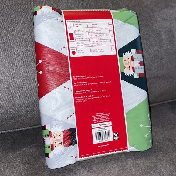 NWT. Holiday Time.  Peva Tablecloth.  60x84” (rectangle) - Picture 2 of 4